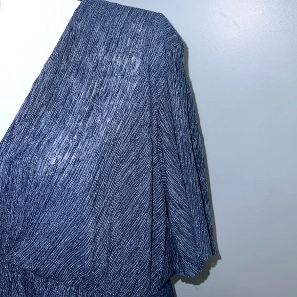 NWT Nordstrom All in Favor Navy Plisse Midi Dress Size XXL Wedding Guest - Picture 4 of 7